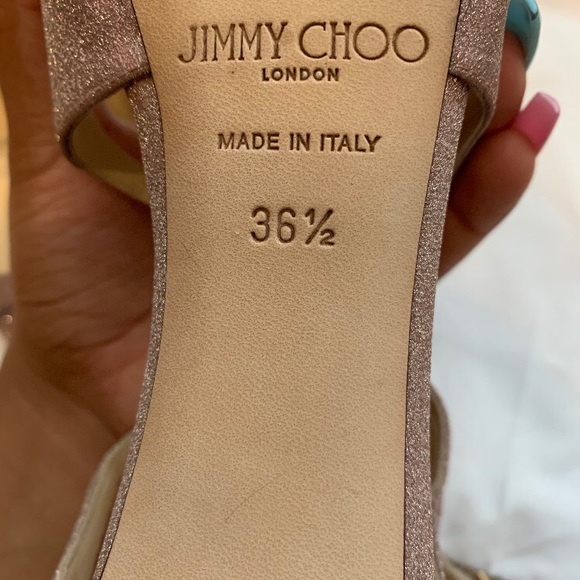 Authentic Jimmy Choo Ballet Lance Glitter Sandals - Picture 3 of 10